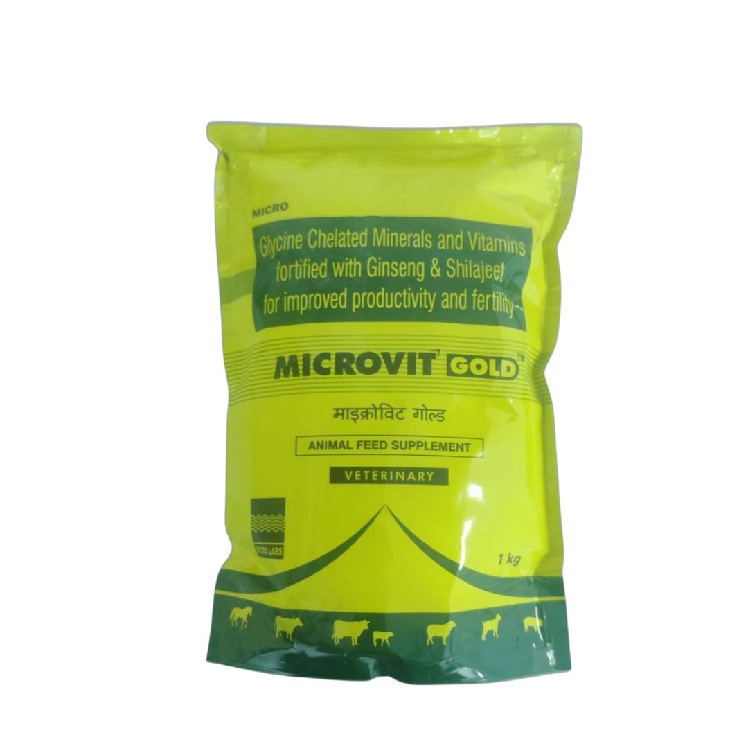 MICROVIT GOLD 1KG - Mineral Mixture | Improves Milk Production | Cow | Buffalo